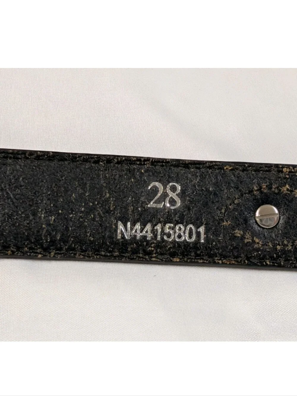 Nocona Belt Size 28 Brown Black Leather Western Woven Aztec Inlay Silver Concho